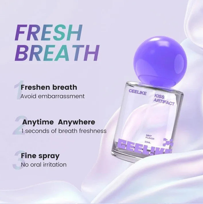 Square 20ml probiotic oral care spray bottle with spray nozzle