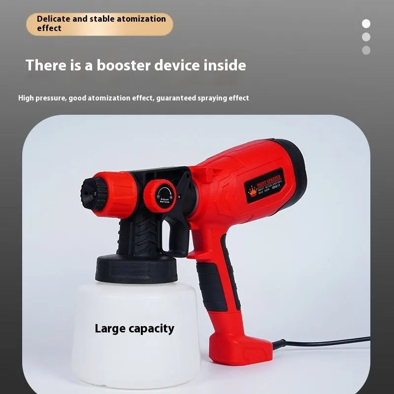 Electric high pressure paint spraying gun 850W portable suction feed with 1.8mm nozzle and US plug