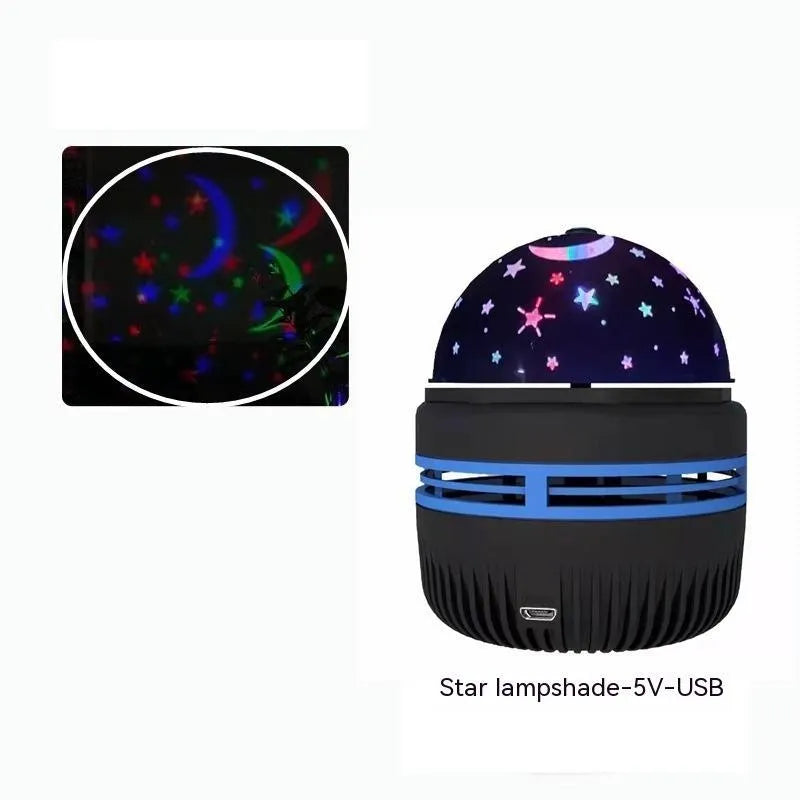 Mini crystal magic ball projection light showing starry sky and aurora water pattern effects
