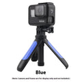 Mini telescopic selfie stick tripod in black with phone holder, 12cm to 23.2cm, ABS silicone