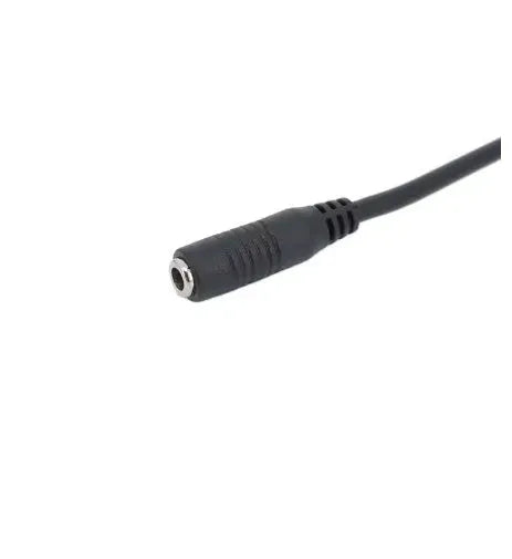 Black 22AWG DC power cord with copper core male to female plug