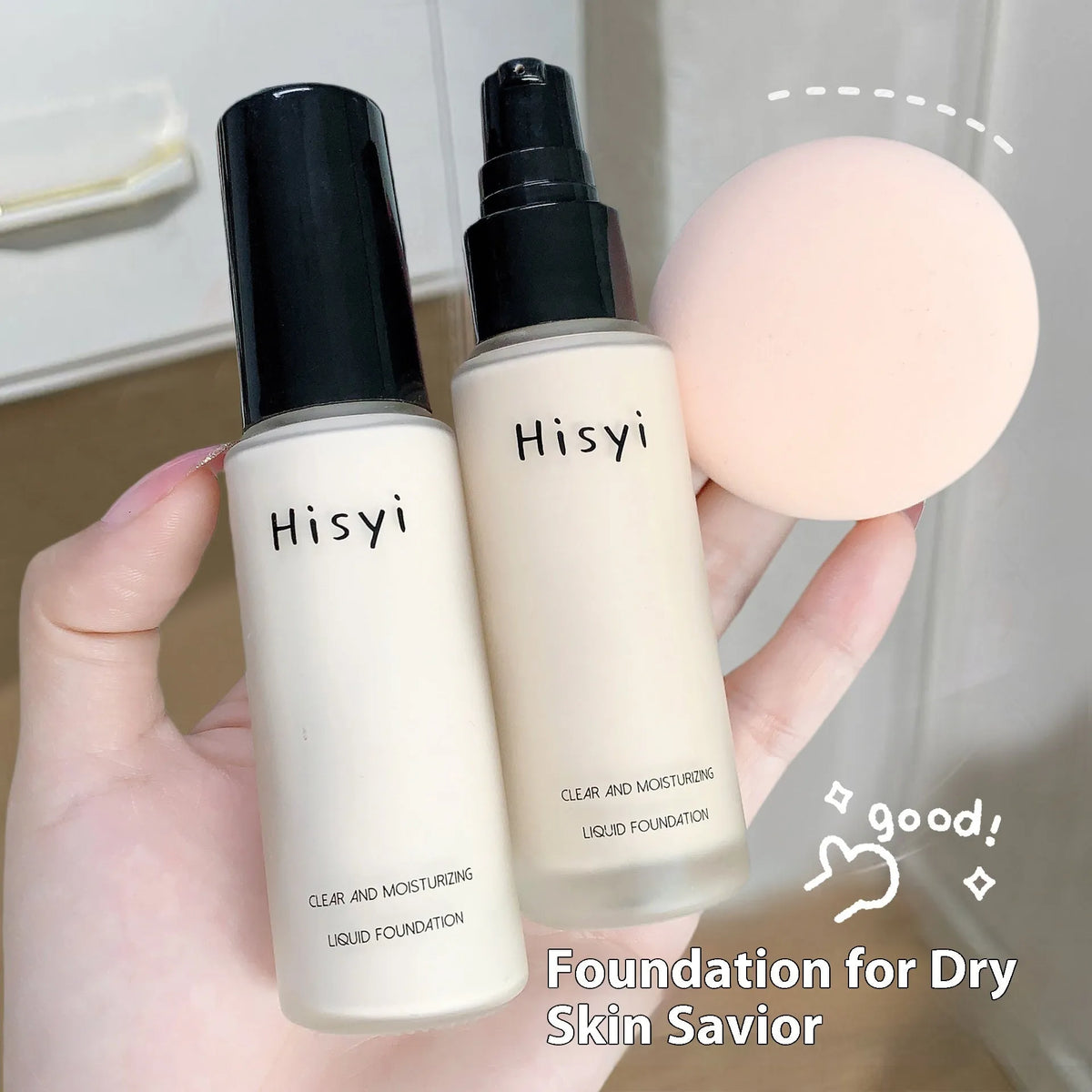 Lightweight liquid foundation 30ml bottle for neutral skin, concealing moisturising BB cream in three shades