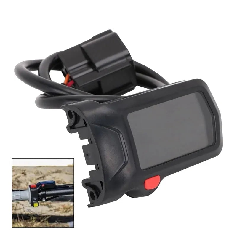 Black plastic LCD display speedometer meter for Sur-Ron Light Bee electric off-road motorcycle, shockproof corrosion resistant instrument