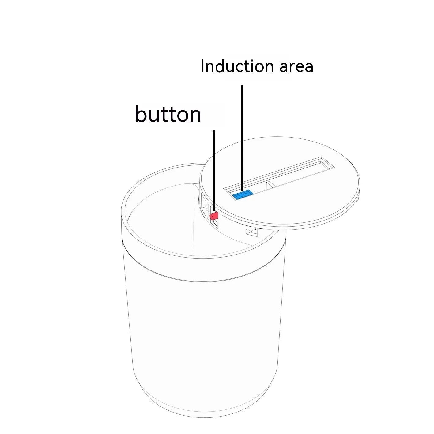 Automatic induction ashtray with infrared sensor in aluminium alloy construction