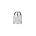 Aluminium alloy mountain bike tyre valve cap in black, blue, gold, red, and silver colours