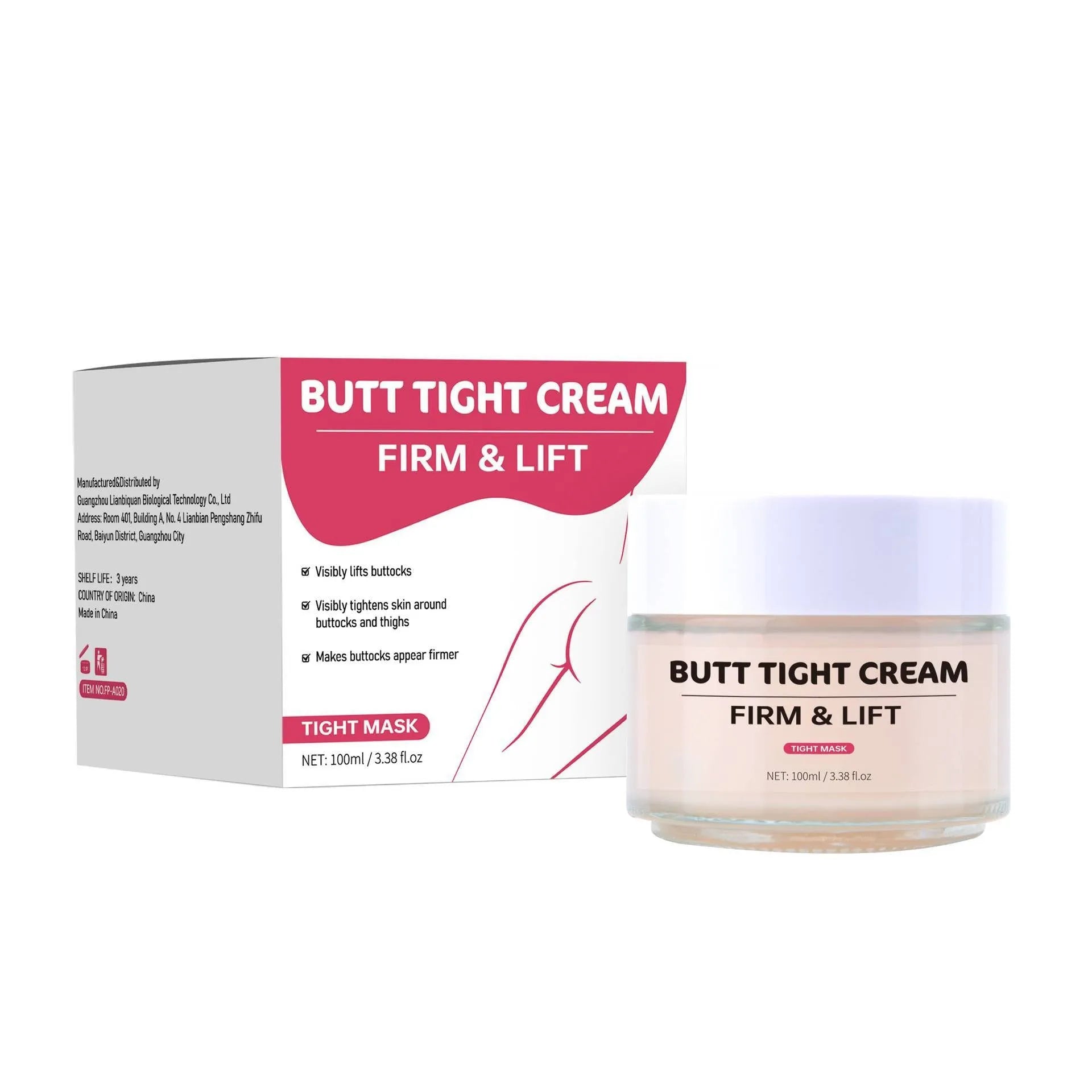 100ml hip tightening cream container for body contouring and skin firming