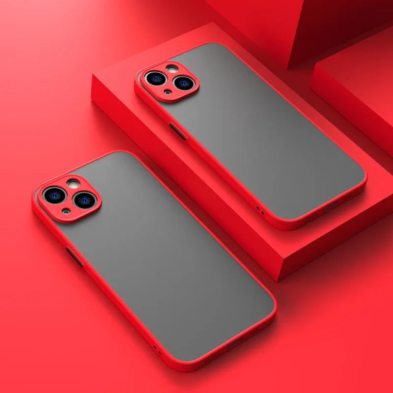 Fine hole skin-sensing iPhone case with frosted hard protective cover in three colour options