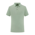 Mens short sleeve polo shirt with lapel collar and zip decoration, cotton blend, solid colour, sizes S to 4XL