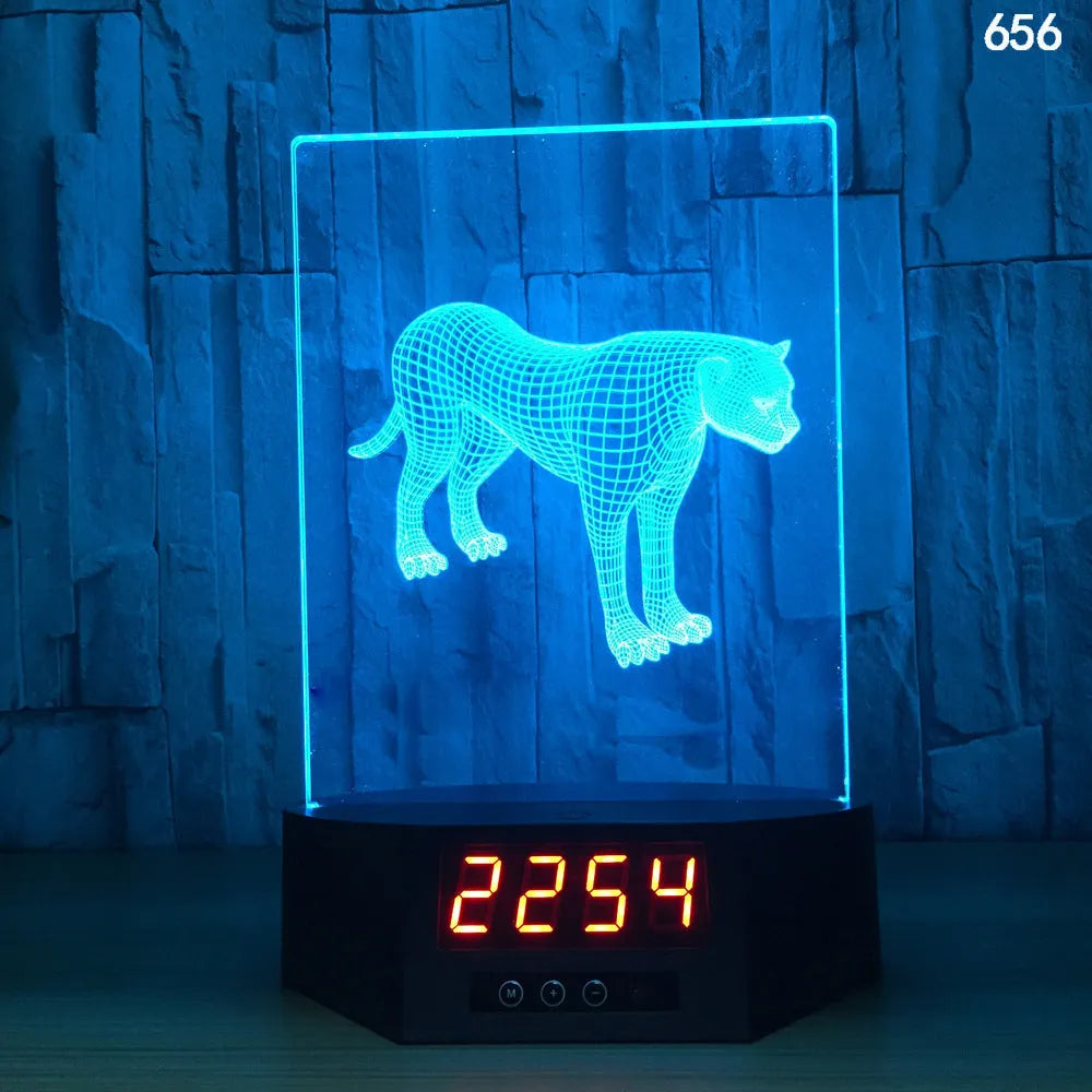 3D glowing dolphin night light LED table lamp with remote control on wooden surface