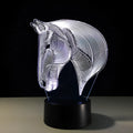 Horse's head LED night light with seven colour changing modes and remote control