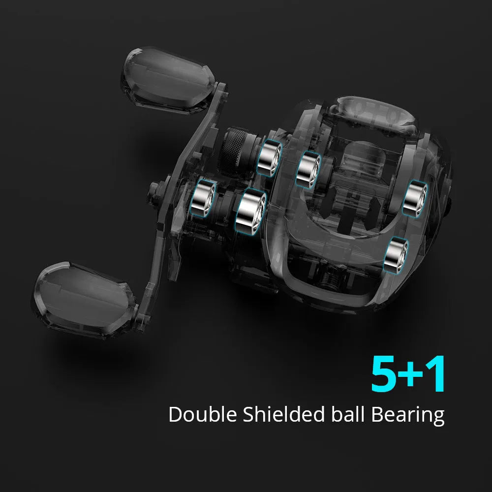 Drip Wheel lure fishing rod with integrated rocking wheel fishing reel