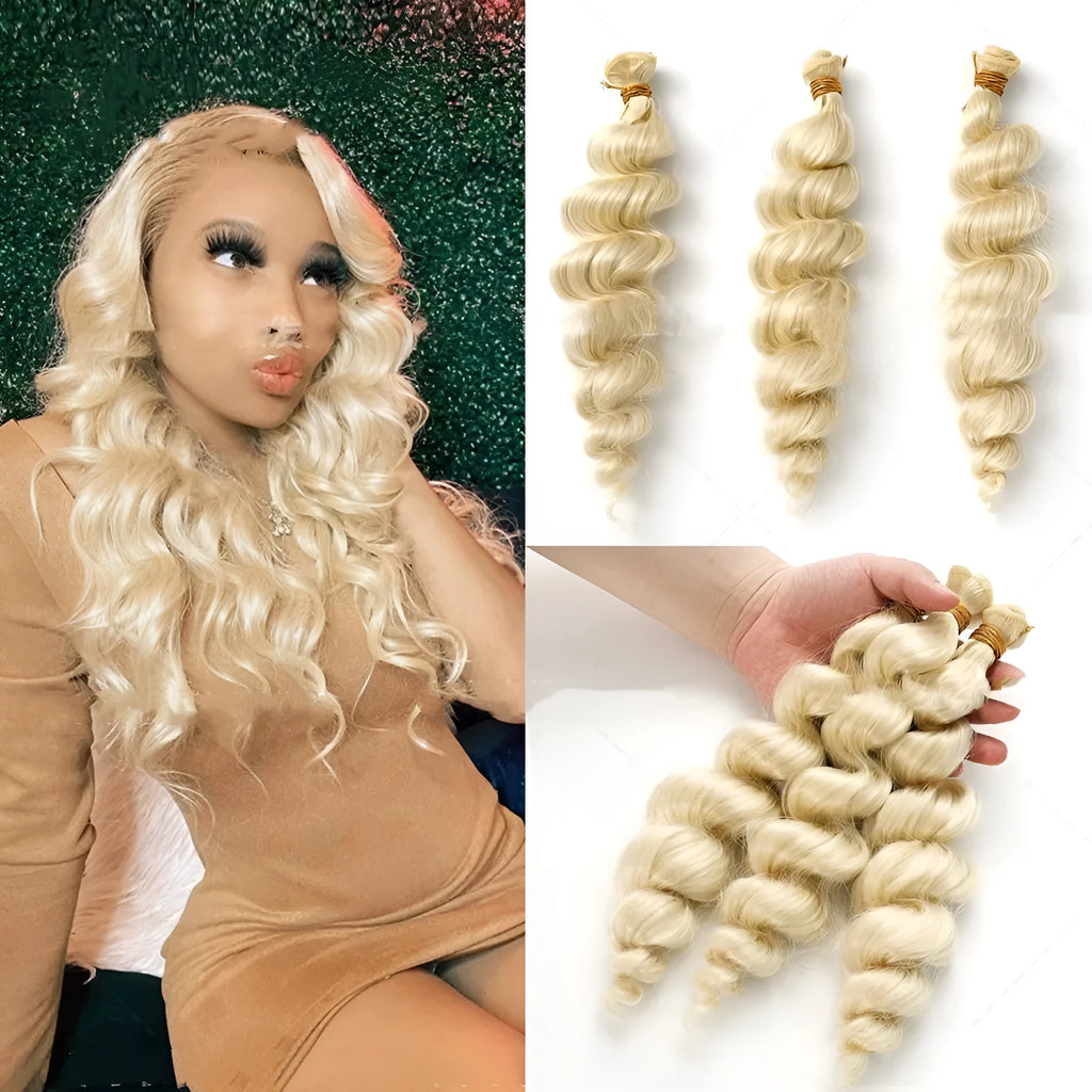 Golden blonde synthetic women's wig available in 18, 20 and 22 inch lengths.