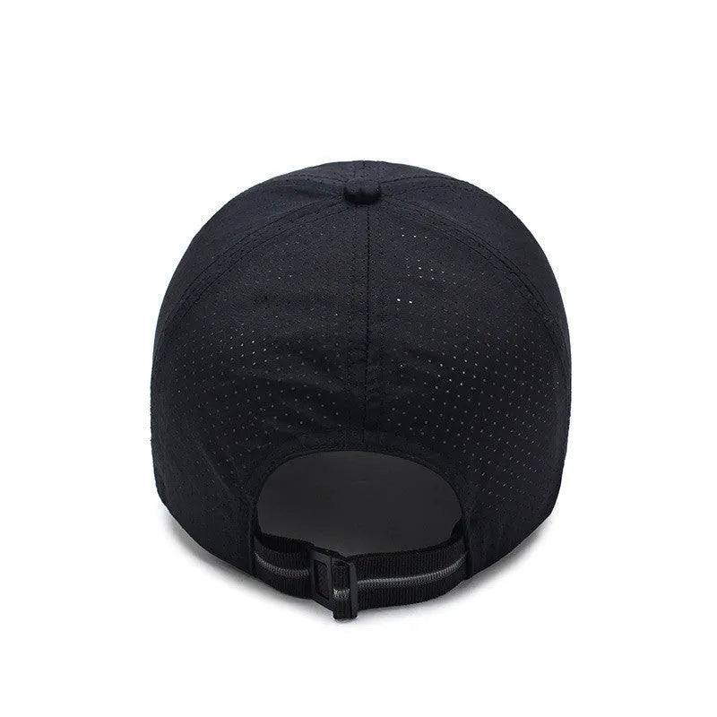 Ultra-thin quick-drying baseball cap with 11cm depth and 7.5cm brim in dark gray