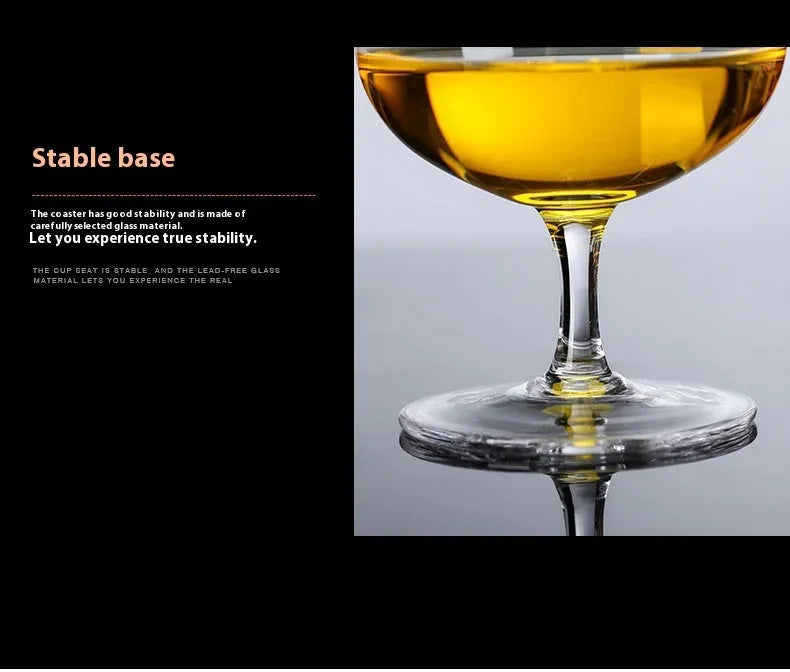 440ml clear crystal brandy glass with low foot and simple Nordic style for spirits