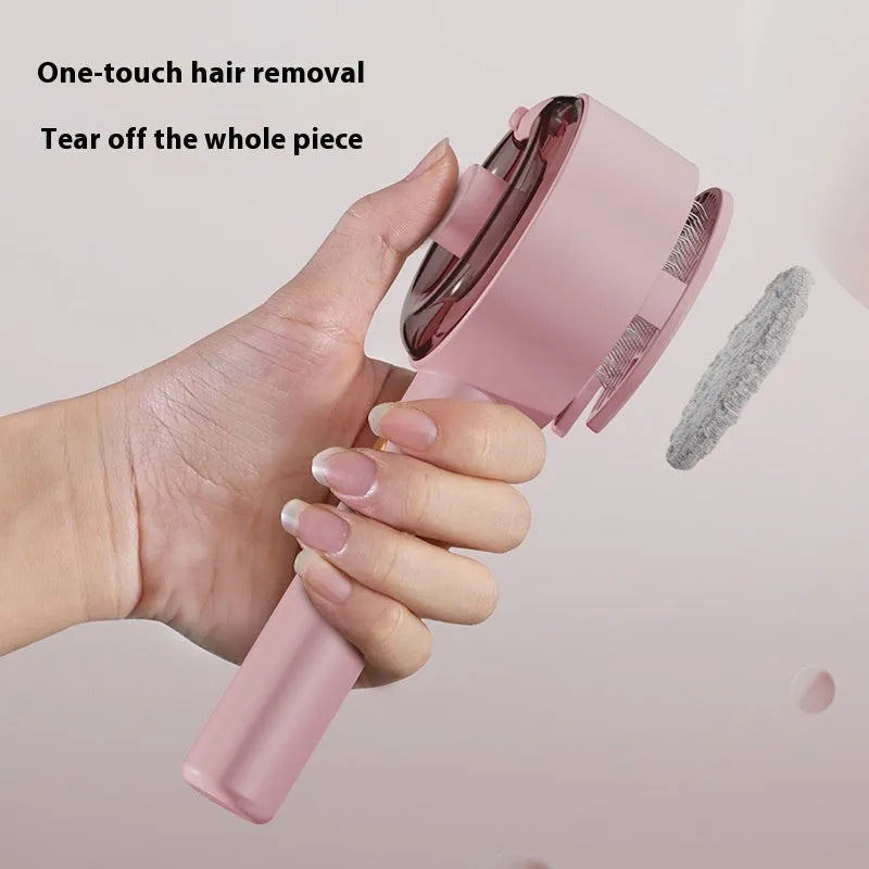 Ceramic white pet grooming brush with UV sterilisation light and spray function for dogs and cats