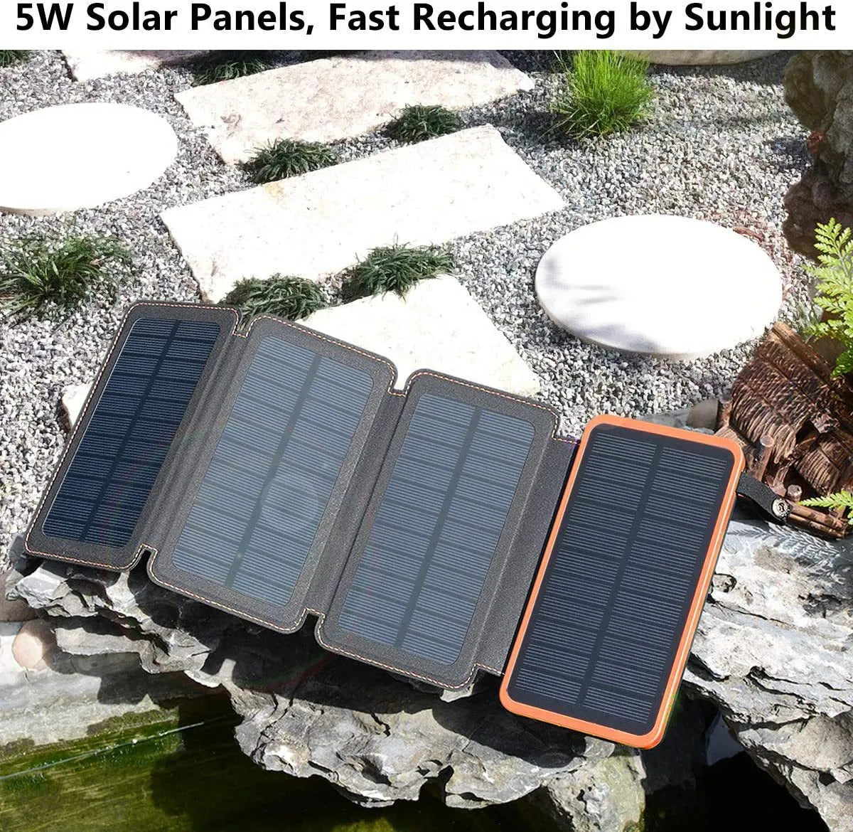 Outdoor solar phone charger with leather exterior in multiple colour options