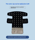 Black four-colour LED photon mask for home skin therapy on a white background.