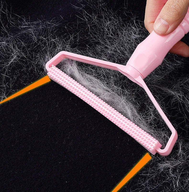 Portable manual fabric shaver with double-sided copper blade and PP handle in blue, 16 x 14 x 2.5cm