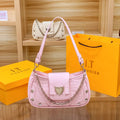 Caring Leisure soft PU shoulder crossbody bag, 24 cm x 7 cm x 13 cm, retro style, shown in available colours