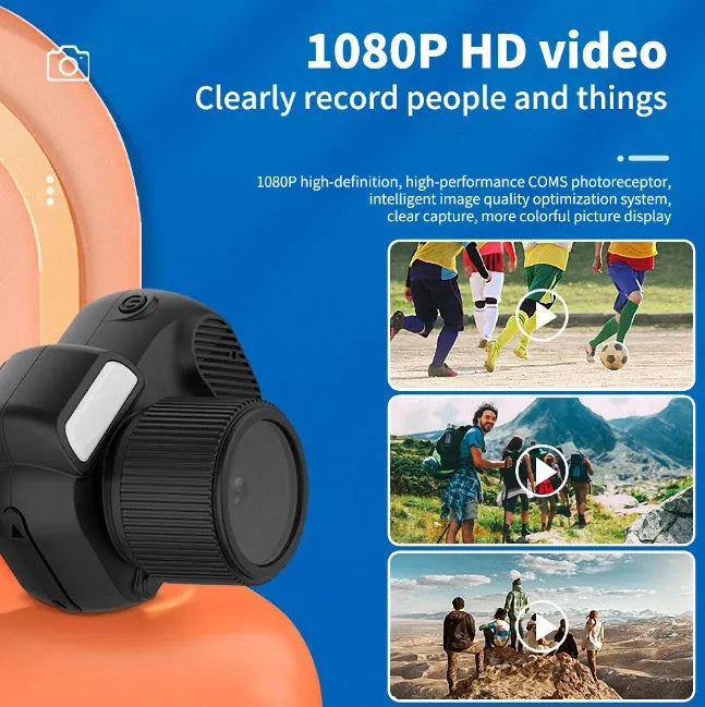 Black Y3000 HD outdoor sports camera with small display screen on compact body
