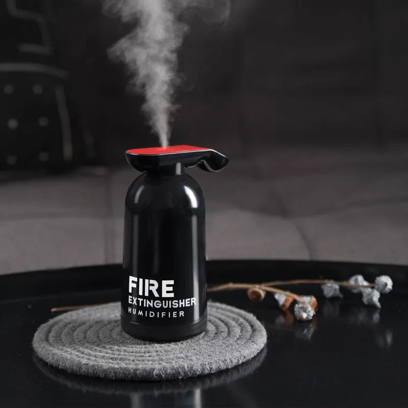 Black fire extinguishing humidifier 75x68x142mm ABS+PC USB