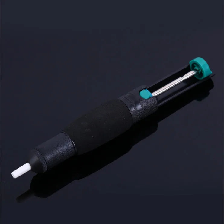 Manual semi-aluminum alloy tin suction device in black, 210mm length