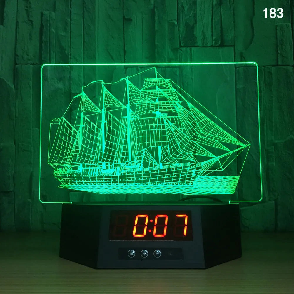 3D glowing dolphin night light LED table lamp with remote control on wooden surface
