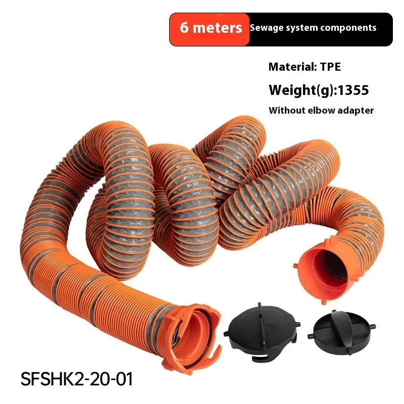 90-degree grey sewage hose elbow joint for caravan and marine wastewater drainage