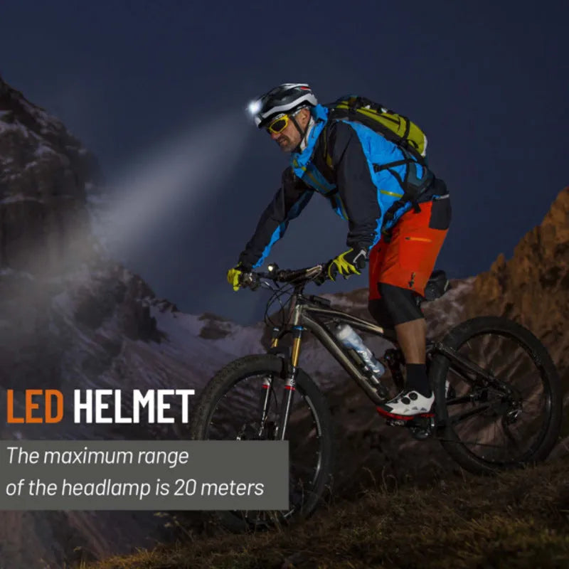 Black and grey smart cycling helmet with integrated warning light system and USB charging port