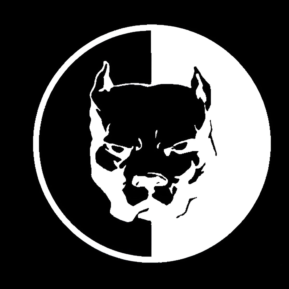 Bulldog superhero design reflective car sticker showing 12cm dimensions and colour options