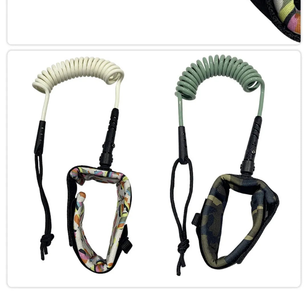 Portable surfboard hand holding rope with high elasticity for secure board transport