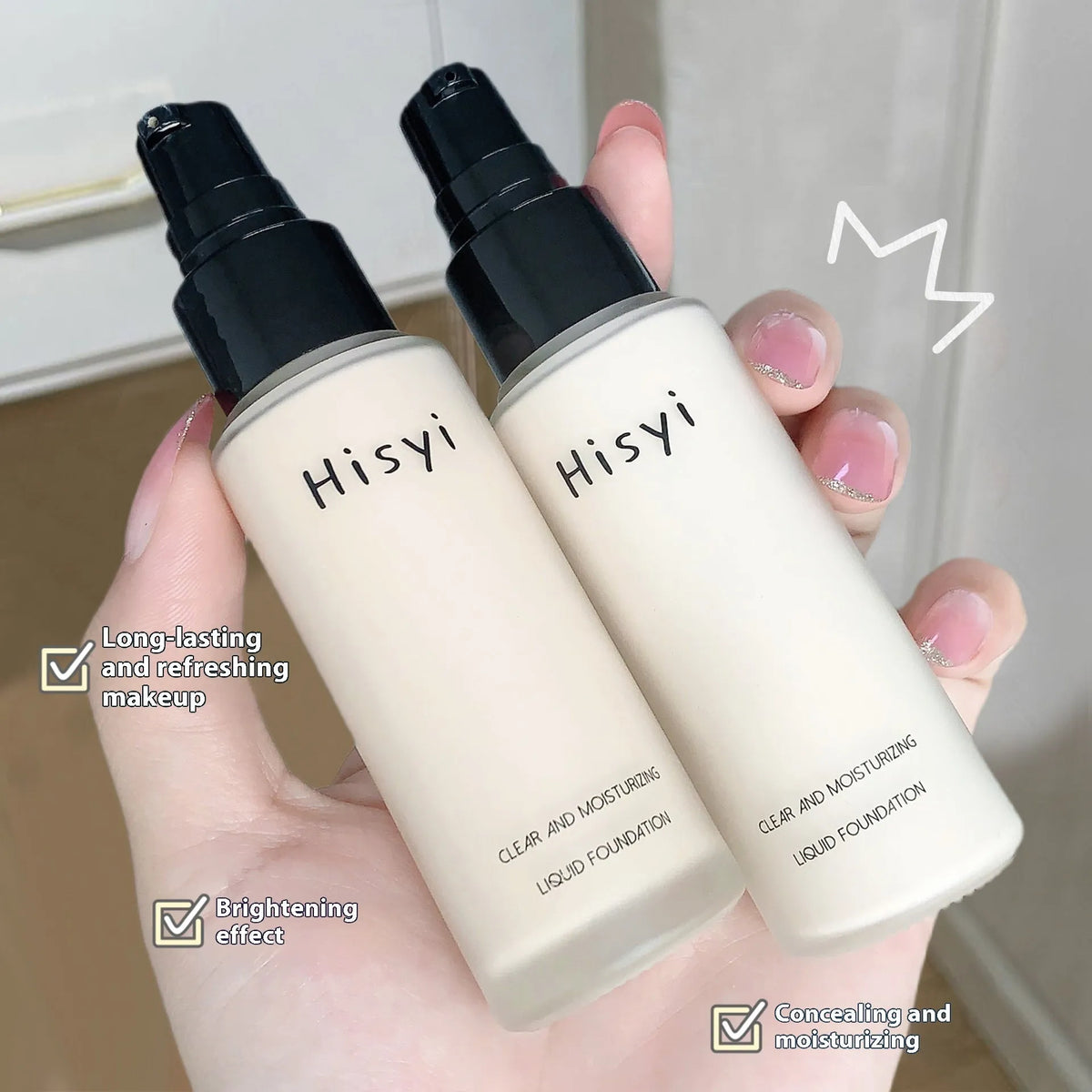 Lightweight liquid foundation 30ml bottle for neutral skin, concealing moisturising BB cream in three shades
