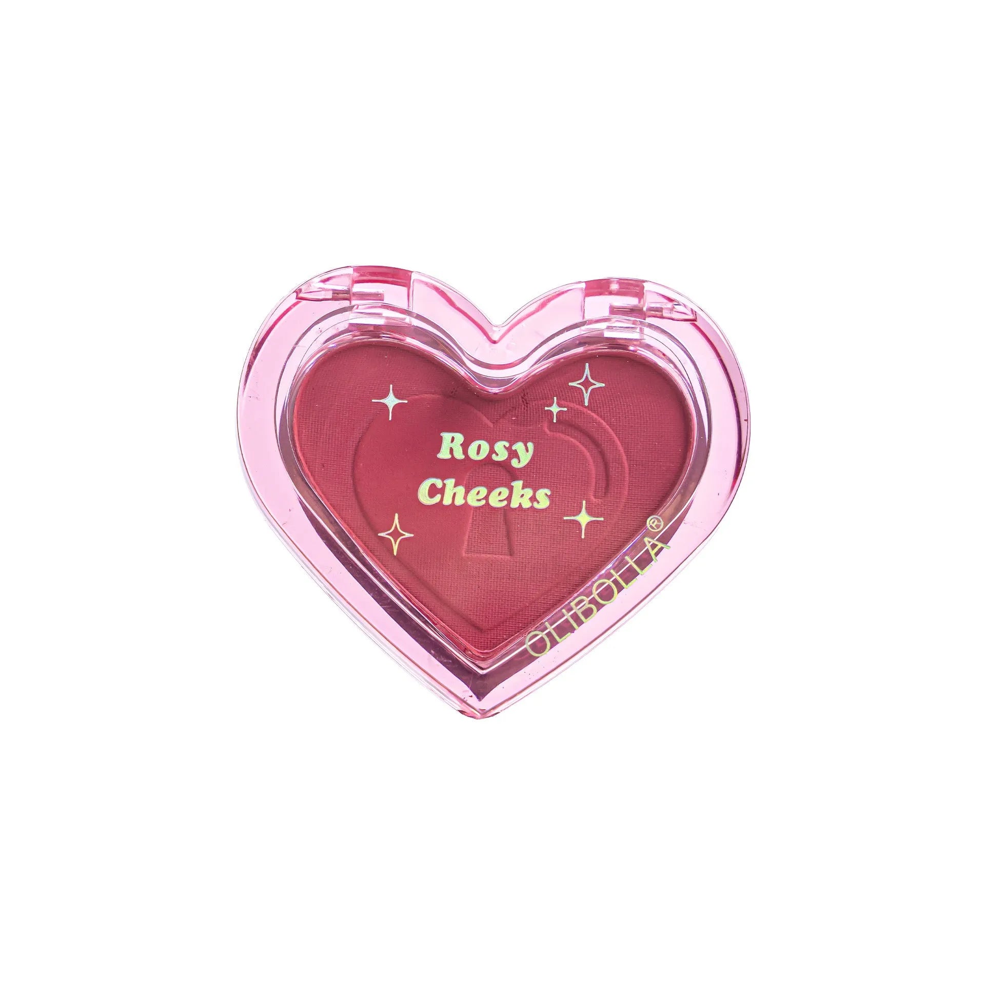 Peach Heart Blush Contour Compact with heart-shaped design and powder blusher, four colour options