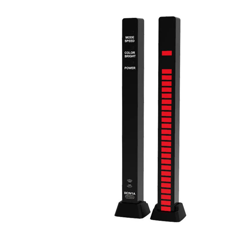 Sound control music rhythm light digital lamp with acrylic shade and 40 lamp beads
