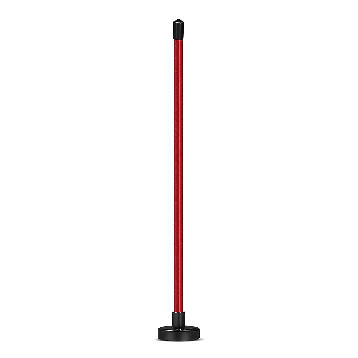 Red and blue magnetic baseball bar golf swing alignment trainer on practice mat