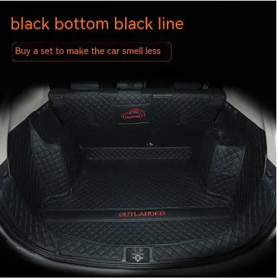 Mitsubishi Outlander tailored boot liner with raised 3D edges on a non-slip TPE XPE mat.