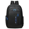 Oxford cloth business backpack with airpillow straps showing 20-35L capacity and sewing line detailing