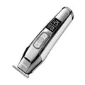 Barber scissors with LCD display and stainless steel blades