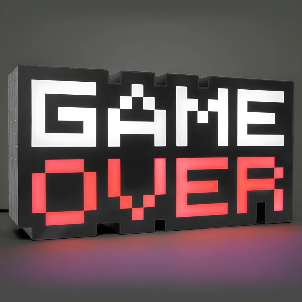 Game Over game atmosphere light with LED source, PVC shade and USB style option