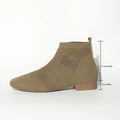 Plus size women's ankle boots, mid heel, pointed toe, middle calf, black or camel, sizes 36-43, artificial PU upper, rubber sole.