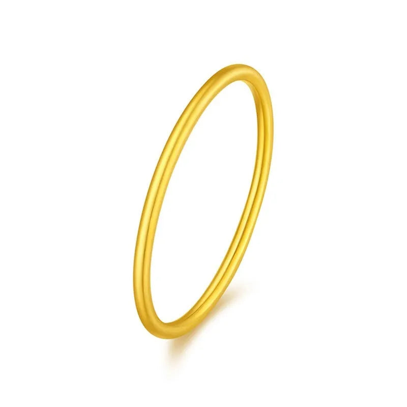 Brass gold plated women's ring in twist, glossy, or matte bracelet styles