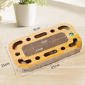 Cat scratching board with corrugated paper texture and toy ball in various style options