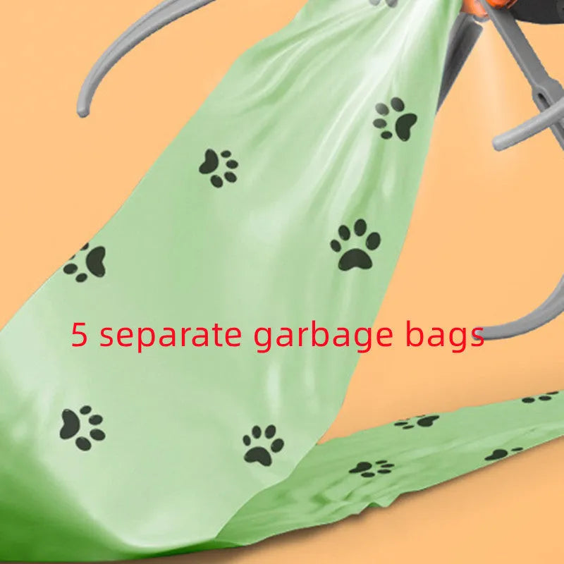 Portable plastic dog waste toilet holder with garbage bag roll, 310g pet cleaner for dog walks