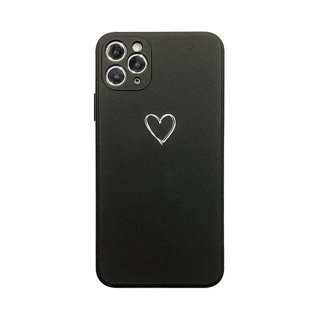 A selection of solid-colour TPU silicone back cover cases for various Apple iPhone models.