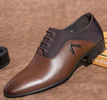 Men's black artificial leather Oxford shoe with a low top and rubber sole on a white background.