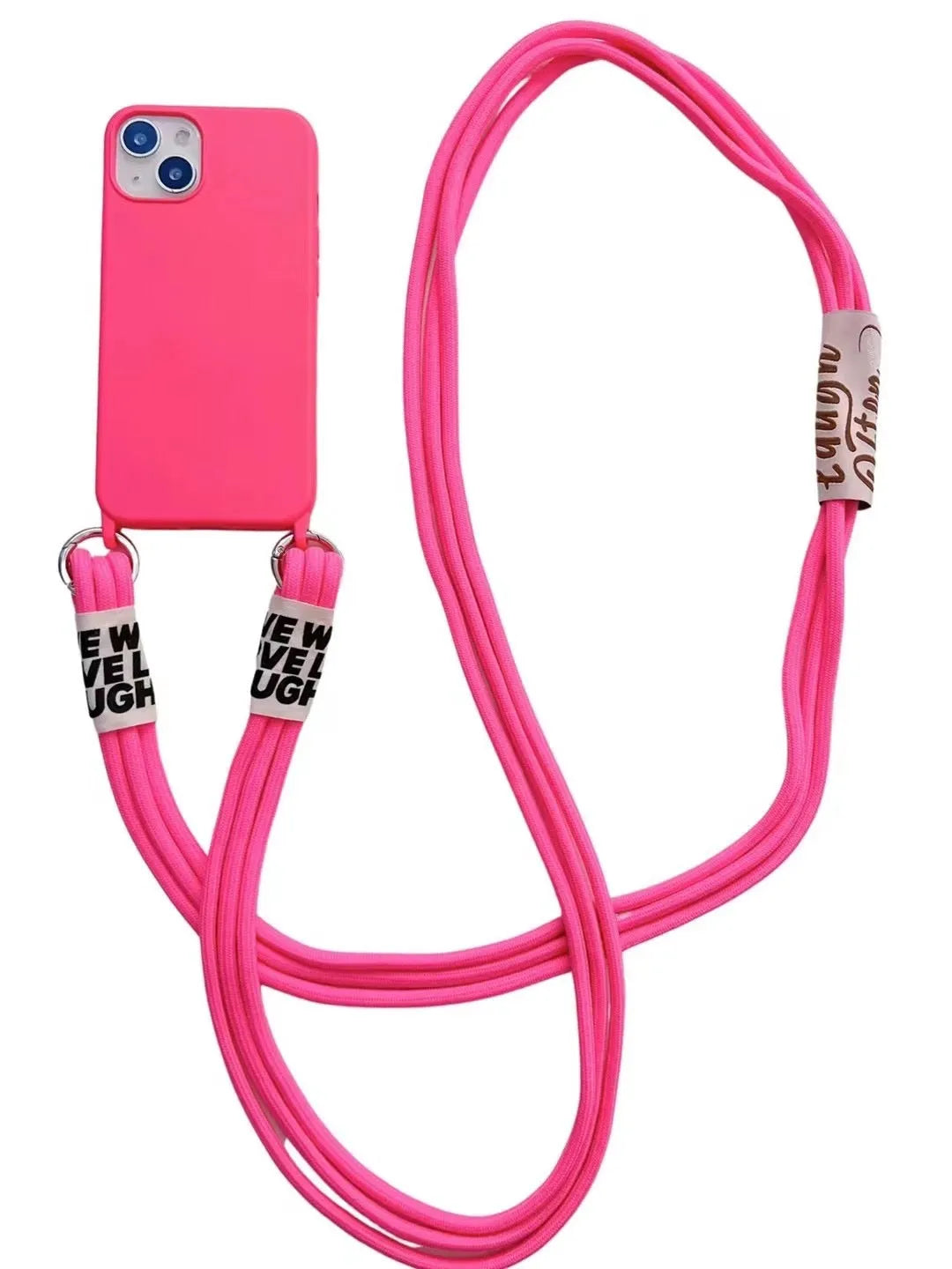 Diagonal lanyard soft strap hanging neck silicone phone case TPU back cover for iPhone 13 12 11 Pro Max XS XR 7 8 Plus multiple colours
