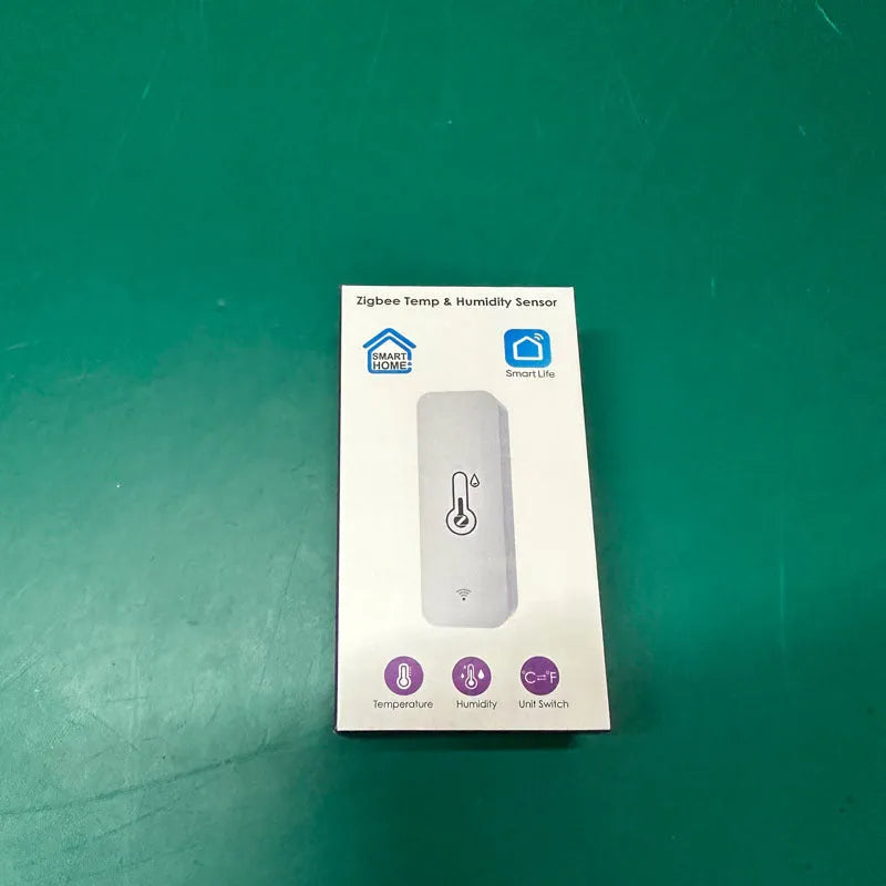 WiFi Zigbee temperature and humidity sensor with ABS plastic housing measuring 72mm x 25mm x 20mm