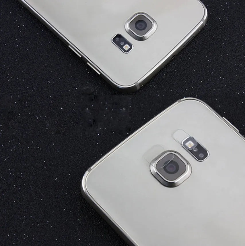 Tempered glass lens protective film for Samsung Galaxy S8 rear camera.