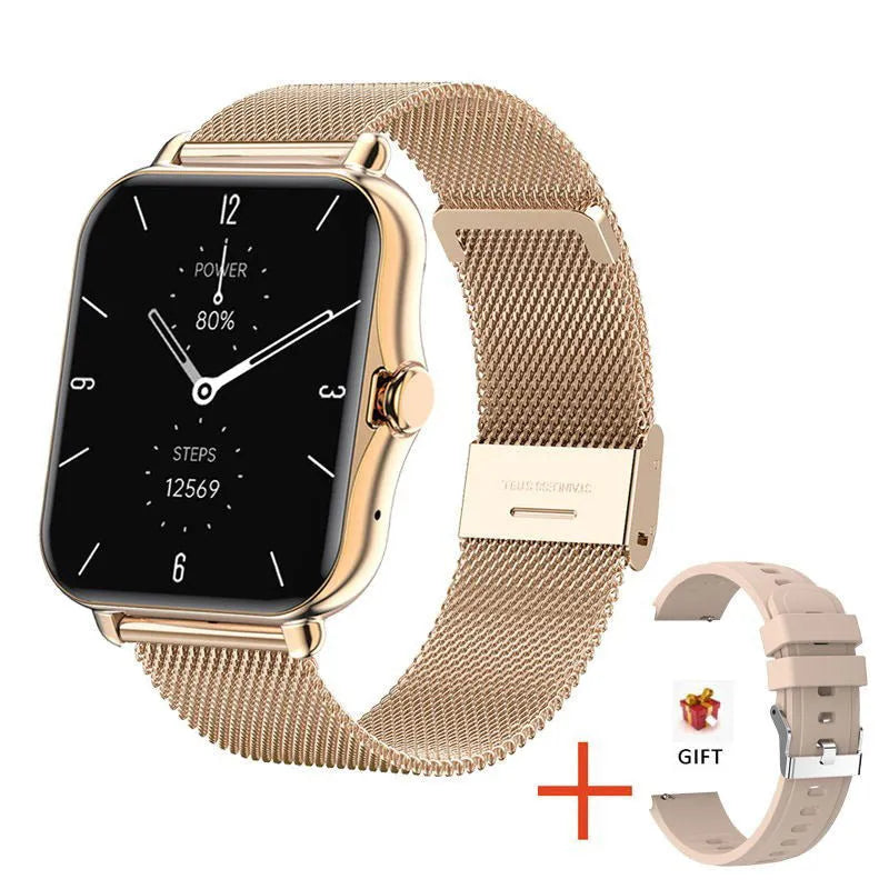 Smart watch with silicone wristband, 240x240 screen, Bluetooth call and health monitoring functions