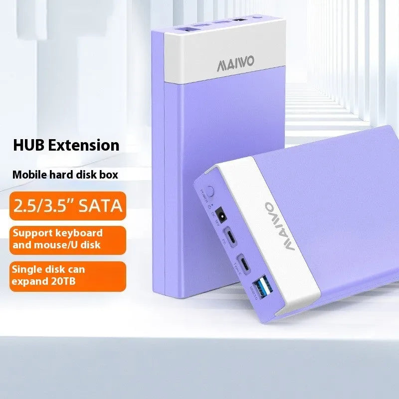 3.5 inch USB 3.0 SATA hard drive enclosure with ABS plastic case and power supply